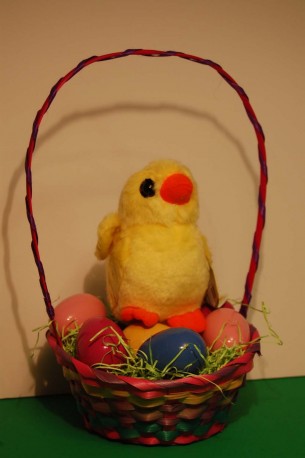 plush chick easter basket